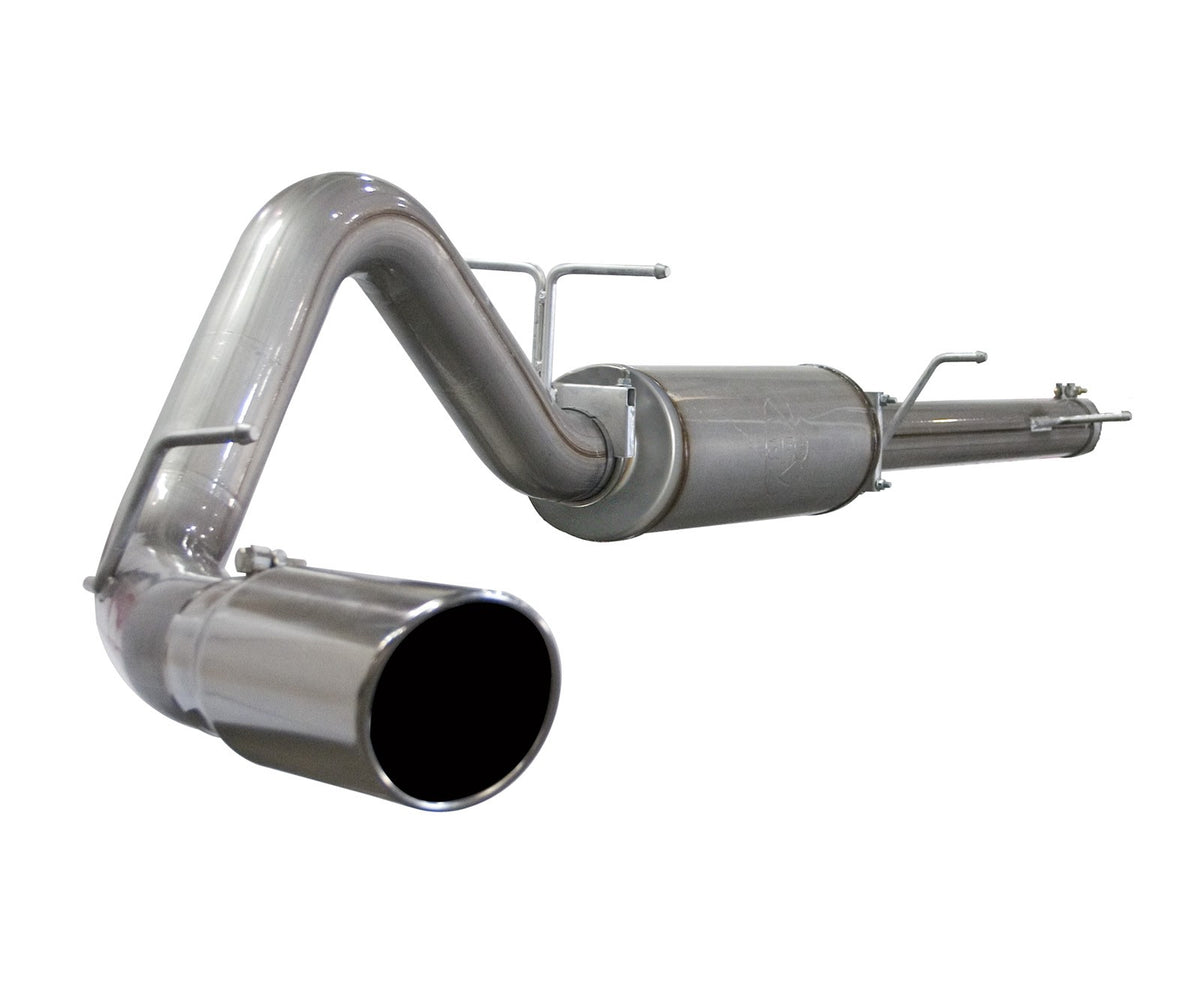 Large Bore-HD 4 Inch 409 Stainless Steel Cat-Back Exhaust System w/ Polished Tip Ford Excursion 03-05 V8-6.0L (td) aFe Power