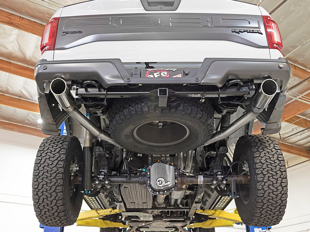 Mach Force-Xp 3 Inch 409 Stainless Steel Cat-Back Exhaust System w/ Tip Ford F-150 Raptor 17-20 V6-3.5L (tt) aFe Power-6