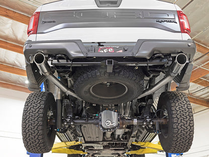 Mach Force-Xp 3 Inch 409 Stainless Steel Cat-Back Exhaust System w/ Tip Ford F-150 Raptor 17-20 V6-3.5L (tt) aFe Power-6