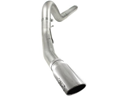 Large Bore-HD 5 Inch 409 Stainless Steel Dpf-Back Exhaust System w/ Tip Ford Diesel Trucks 08-10 V8-6.4L (td) aFe Power
