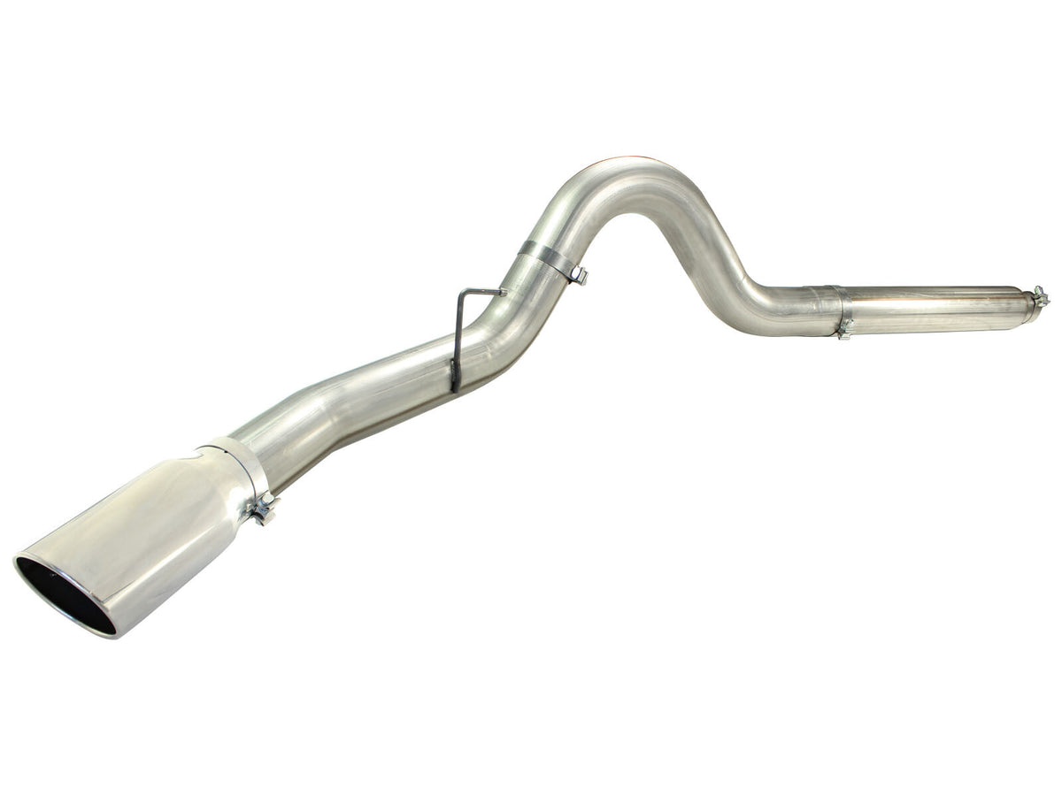 Large Bore-HD 5 Inch 409 Stainless Steel Dpf-Back Exhaust System w/ Tip Ford Diesel Trucks 08-10 V8-6.4L (td) aFe Power-1