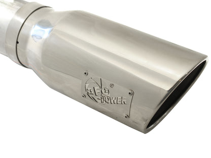 Large Bore-HD 5 Inch 409 Stainless Steel Dpf-Back Exhaust System w/ Tip Ford Diesel Trucks 08-10 V8-6.4L (td) aFe Power-5
