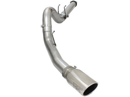 Large Bore-HD 5 Inch 409 Stainless Steel Dpf-Back Exhaust System w/ Tip Ford Diesel Trucks 15-16 V8-6.7L (td) aFe Power