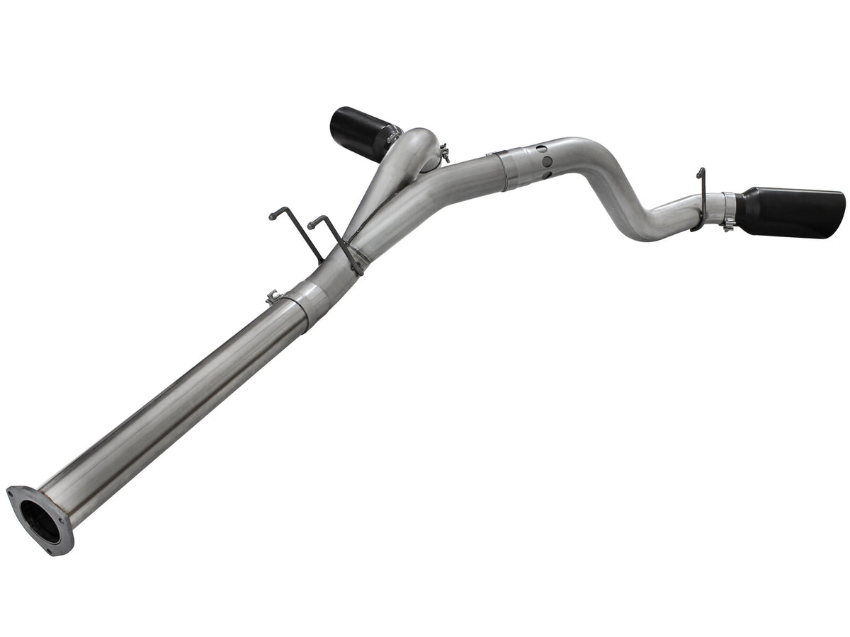 Large Bore-HD 4 Inch 409 Stainless Steel Dpf-Back Exhaust System w/ Tip Ford Diesel Trucks 11-14 V8-6.7L (td) aFe Power-8