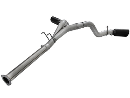 Large Bore-HD 4 Inch 409 Stainless Steel Dpf-Back Exhaust System w/ Tip Ford Diesel Trucks 11-14 V8-6.7L (td) aFe Power-8