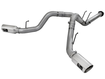 Large Bore-HD 4 Inch 409 Stainless Steel Dpf-Back Exhaust System w/ Tip Ford Diesel Trucks 11-14 V8-6.7L (td) aFe Power