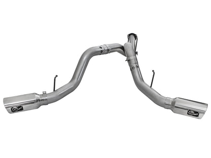 Large Bore-HD 4 Inch 409 Stainless Steel Dpf-Back Exhaust System w/ Tip Ford Diesel Trucks 11-14 V8-6.7L (td) aFe Power-1