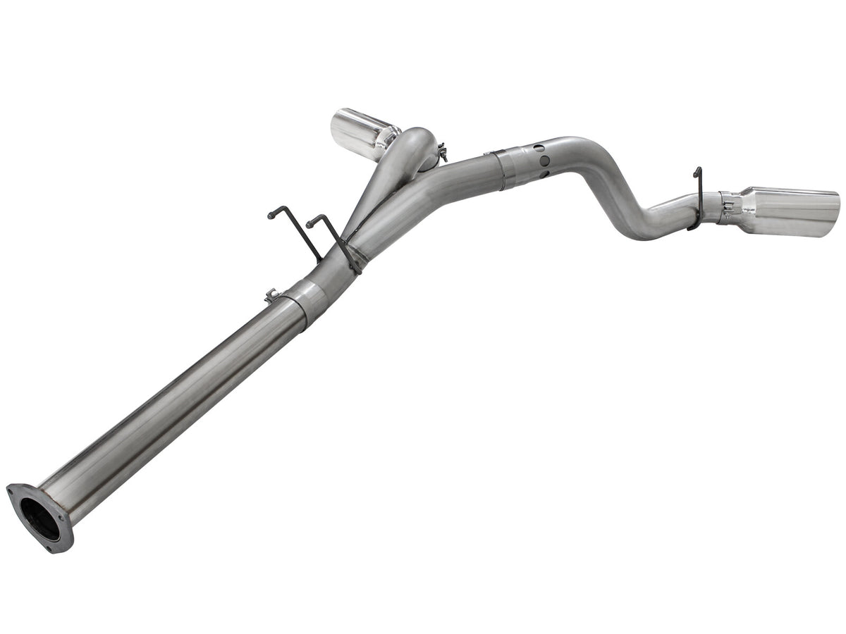 Large Bore-HD 4 Inch 409 Stainless Steel Dpf-Back Exhaust System w/ Tip Ford Diesel Trucks 11-14 V8-6.7L (td) aFe Power-2