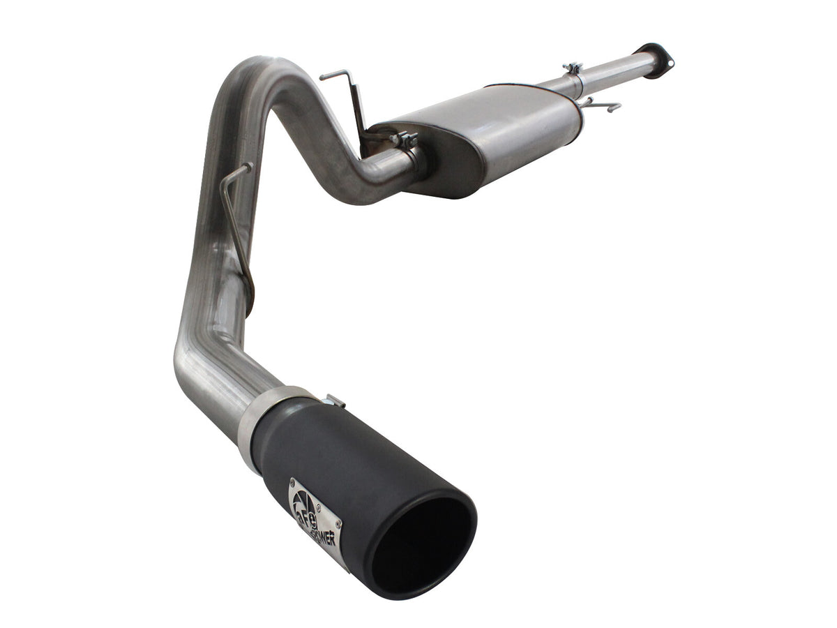 Mach Force-Xp 3 Inch to 3-1/2 Inch 409 Stainless Steel Cat-Back Exhaust w/ Tip Ford F-150 11-14 V6-3.5L (tt) Turn Out aFe Power-5