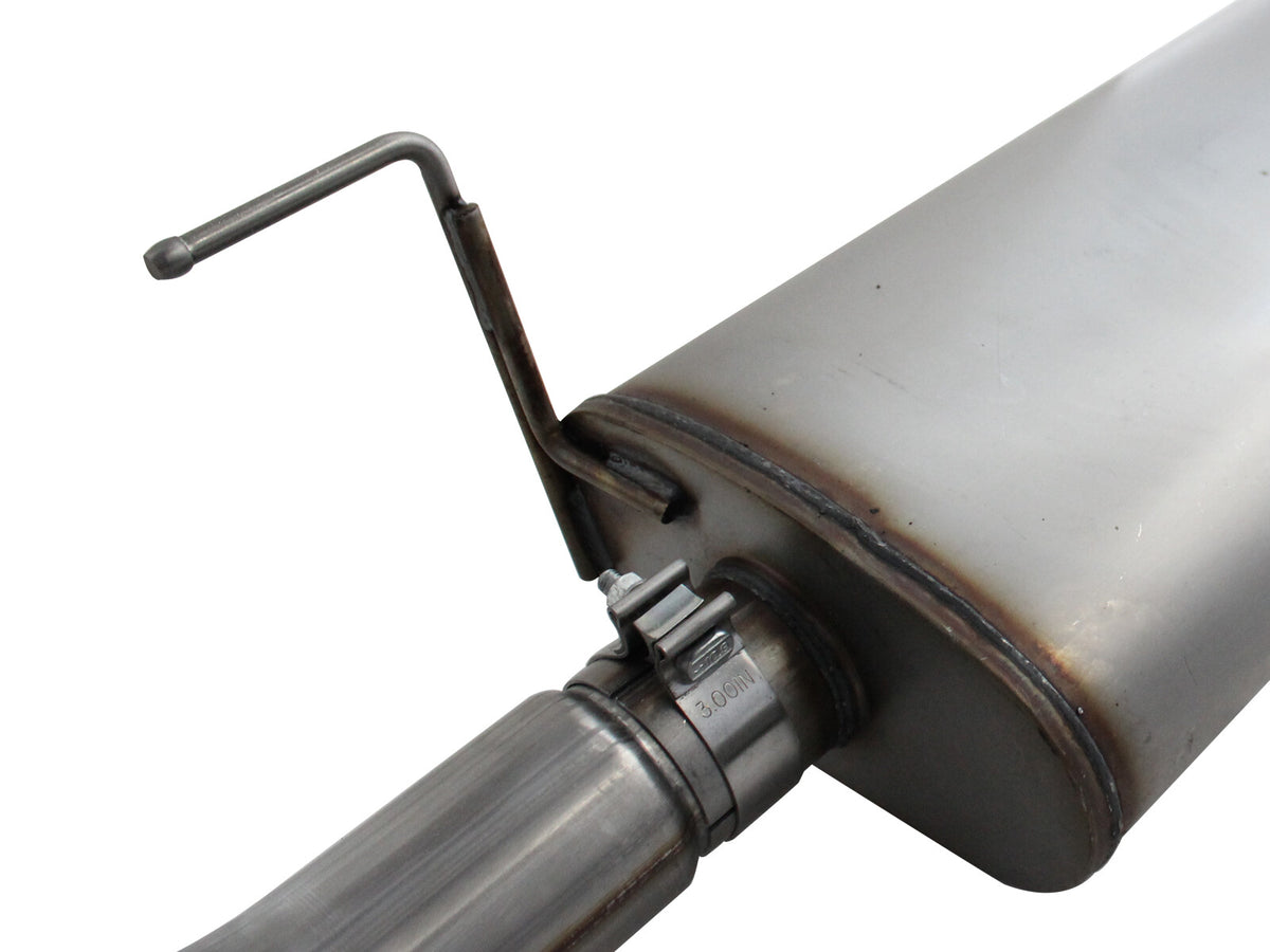 Mach Force-Xp 3 Inch to 3-1/2 Inch 409 Stainless Steel Cat-Back Exhaust w/ Tip Ford F-150 11-14 V6-3.5L (tt) Turn Out aFe Power-7