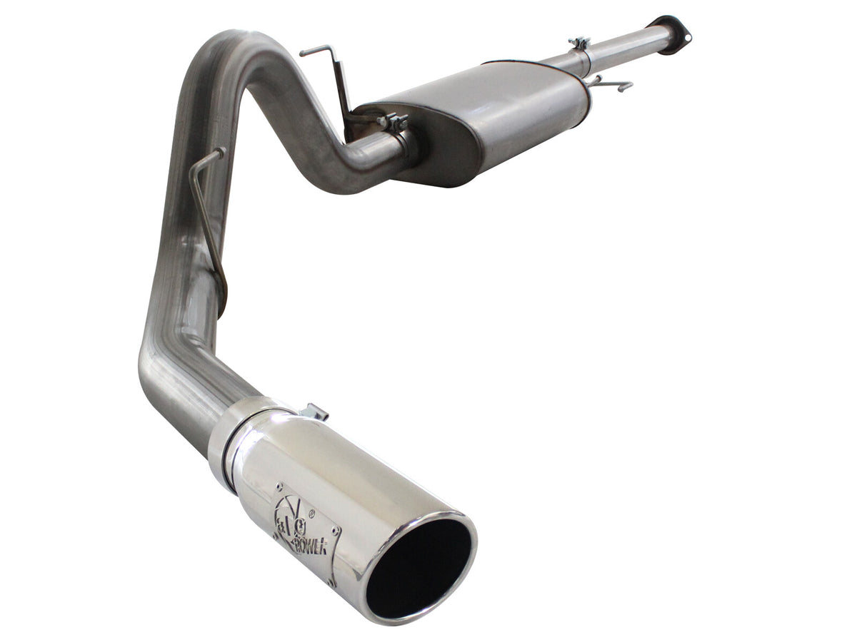 Mach Force-Xp 3 Inch to 3-1/2 Inch 409 Stainless Steel Cat-Back Exhaust w/ Tip Ford F-150 11-14 V6-3.5L (tt) Turn Out aFe Power