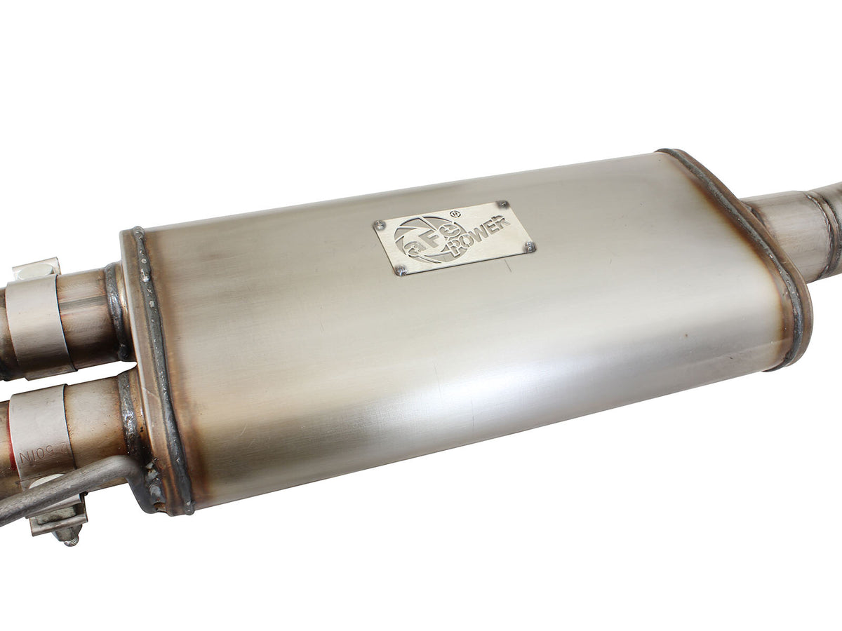 Rebel Series 3 Inch to 2-1/2 Inch 409 Stainless Steel Cat-Back Exhaust w/Black Tip Ford F-150 Raptor 10-14 V8-6.2L aFe Power-3