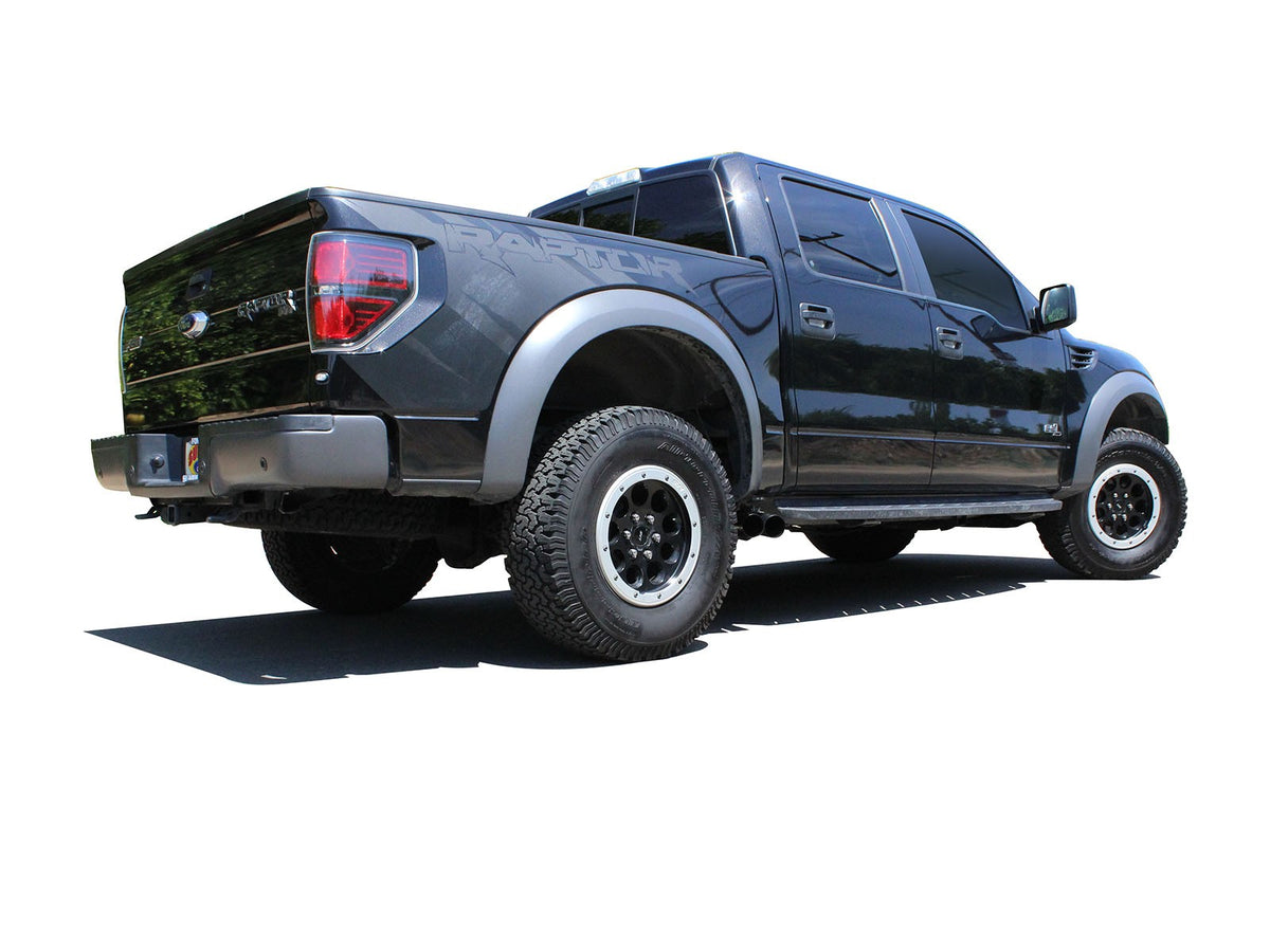 Rebel Series 3 Inch to 2-1/2 Inch 409 Stainless Steel Cat-Back Exhaust w/Black Tip Ford F-150 Raptor 10-14 V8-6.2L aFe Power-6