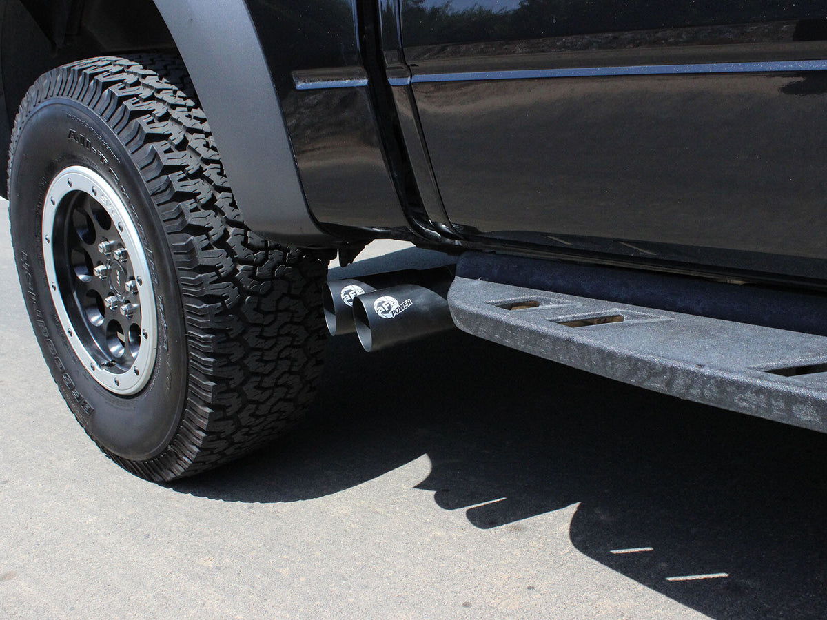 Rebel Series 3 Inch to 2-1/2 Inch 409 Stainless Steel Cat-Back Exhaust w/Black Tip Ford F-150 Raptor 10-14 V8-6.2L aFe Power-7