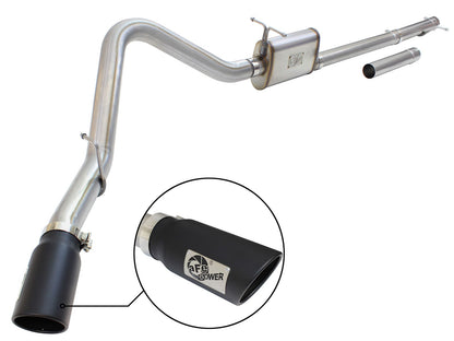 Mach Force-Xp 3 Inch to 3-1/2 Inch 409 Stainless Steel Cat-Back Exhaust w/ Tip Ford Super Duty 99-04 V8-5.4L /V10-6.8L aFe Power-7