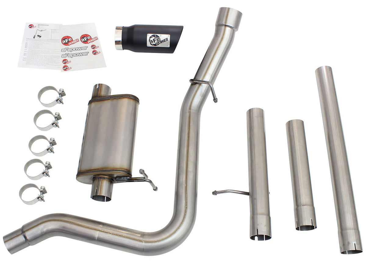 Mach Force-Xp 3 Inch to 3-1/2 Inch 409 Stainless Steel Cat-Back Exhaust w/ Tip Ford Super Duty 99-04 V8-5.4L /V10-6.8L aFe Power-13