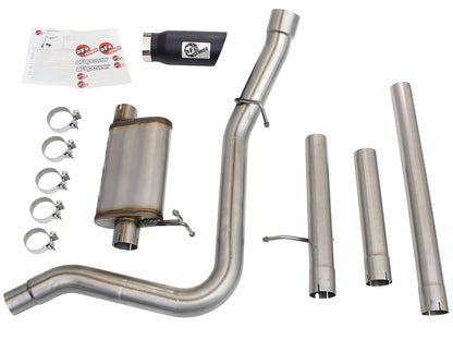Mach Force-Xp 3 Inch to 3-1/2 Inch 409 Stainless Steel Cat-Back Exhaust w/ Tip Ford Super Duty 99-04 V8-5.4L /V10-6.8L aFe Power-13