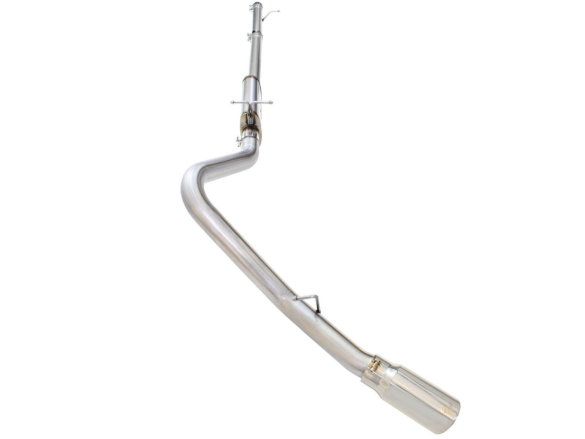 Mach Force-Xp 3 Inch to 3-1/2 Inch 409 Stainless Steel Cat-Back Exhaust w/ Tip Ford Super Duty 99-04 V8-5.4L /V10-6.8L aFe Power-1