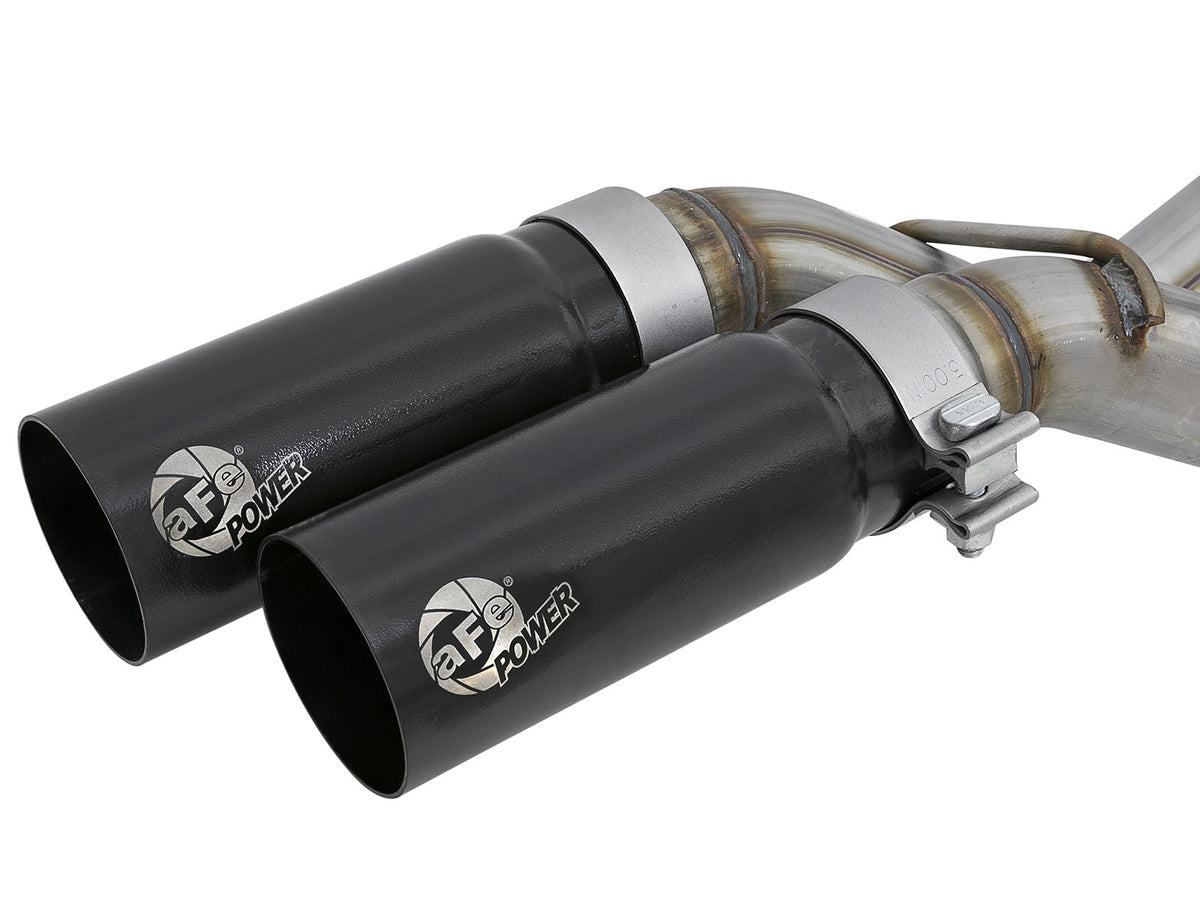 Rebel Series 3 Inch to 2-1/2 Inch 409 Stainless Steel Cat-Back Exhaust w/ Tip Ford F-150 11-14 V6-3.5L (tt) aFe Power-6