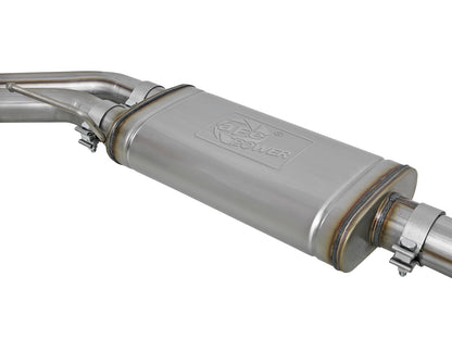 Rebel Series 3 Inch to 2-1/2 Inch 409 Stainless Steel Cat-Back Exhaust w/ Tip Ford F-150 11-14 V6-3.5L (tt) aFe Power-2