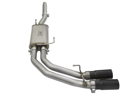 Rebel Series 3 Inch to 2-1/2 Inch 409 Stainless Steel Cat-Back Exhaust w/ Polish Tip Ford F-150 04-08 V8-4.6/5.4L aFe Power-8