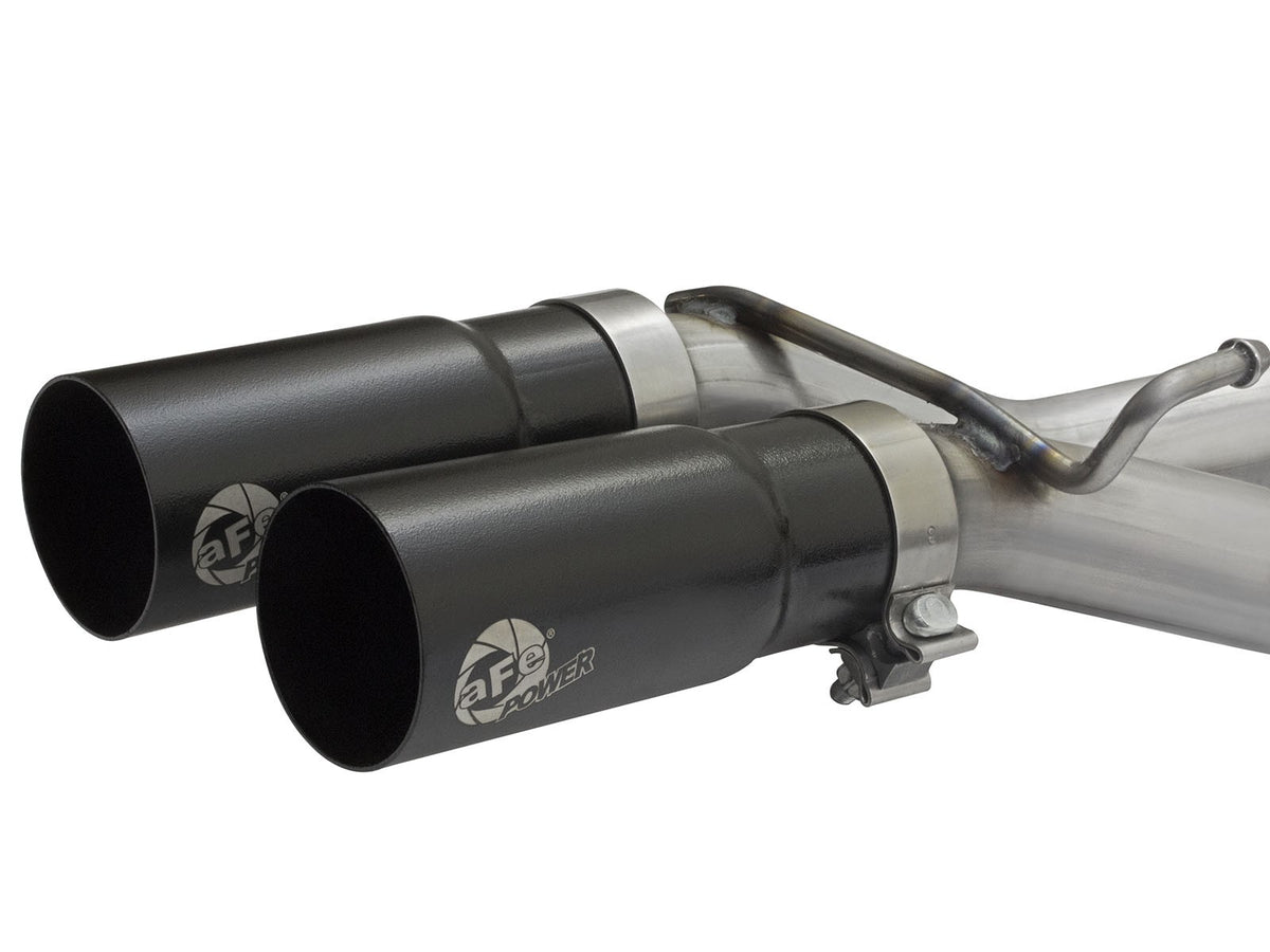 Rebel Series 3 Inch to 2-1/2 Inch 409 Stainless Steel Cat-Back Exhaust w/ Polish Tip Ford F-150 04-08 V8-4.6/5.4L aFe Power-9