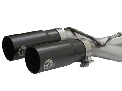 Rebel Series 3 Inch to 2-1/2 Inch 409 Stainless Steel Cat-Back Exhaust w/ Polish Tip Ford F-150 04-08 V8-4.6/5.4L aFe Power-9