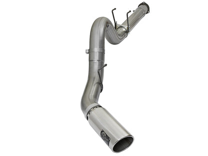 Large Bore-HD 5 Inch 409 Stainless Steel Dpf-Back Exhaust System w/ Tip Ford Diesel Trucks 17-26 V8-6.7L (td) aFe Power
