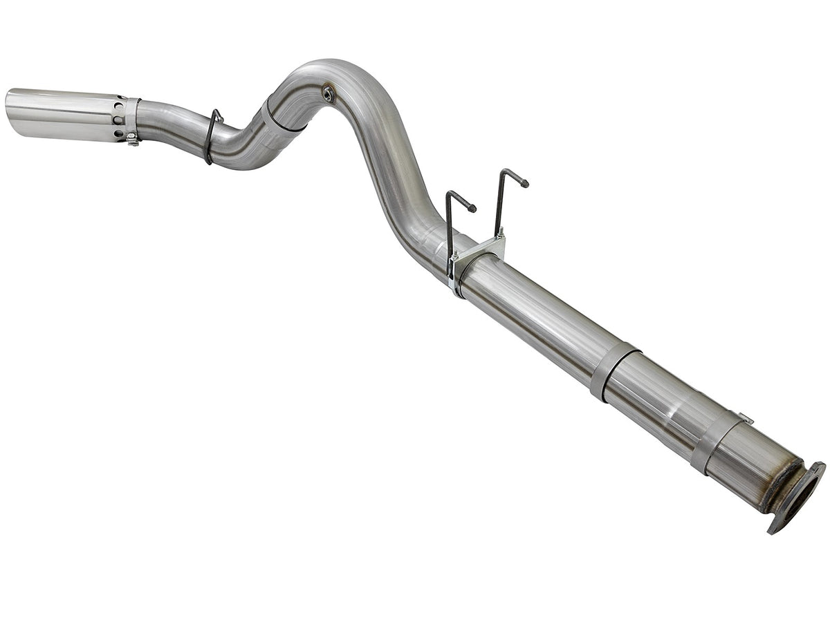Large Bore-HD 5 Inch 409 Stainless Steel Dpf-Back Exhaust System w/ Tip Ford Diesel Trucks 17-26 V8-6.7L (td) aFe Power-2