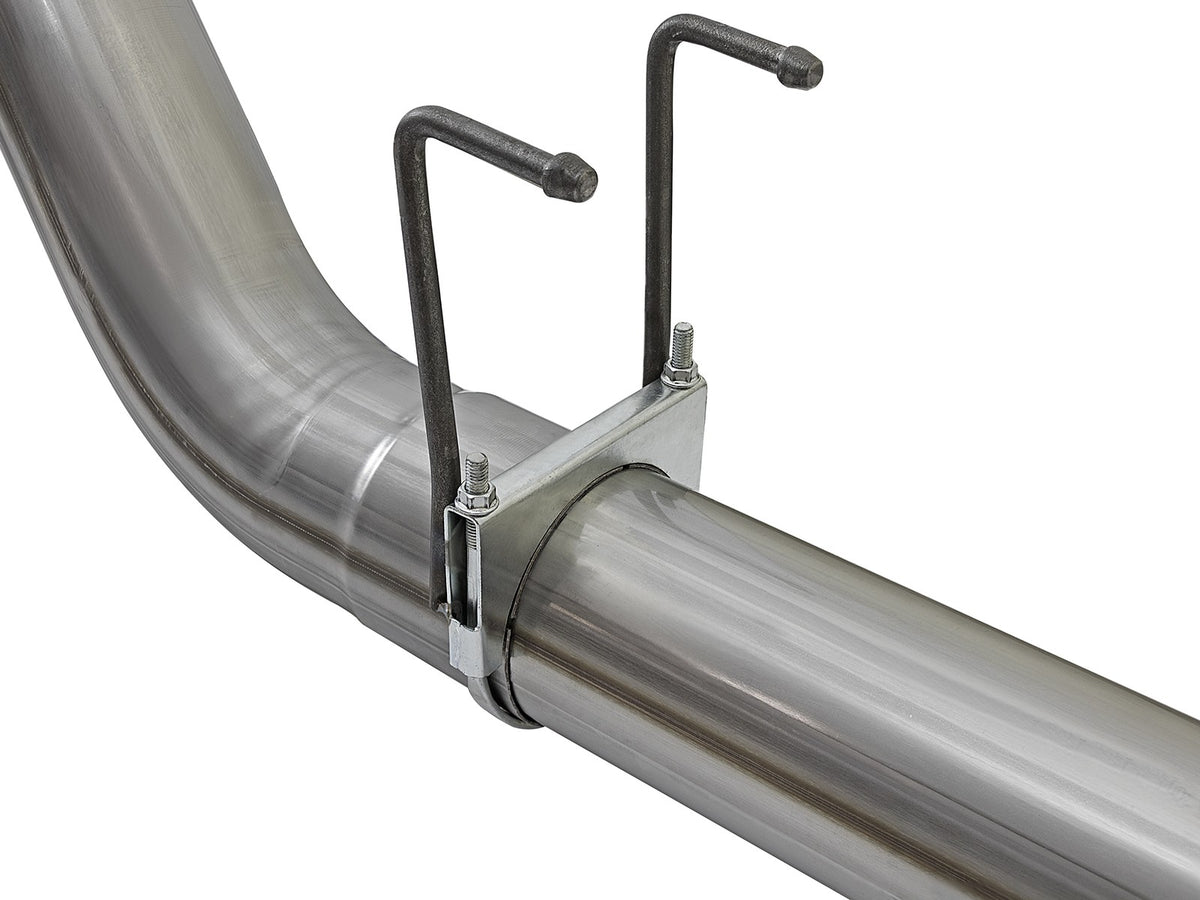 Large Bore-HD 5 Inch 409 Stainless Steel Dpf-Back Exhaust System w/ Tip Ford Diesel Trucks 17-26 V8-6.7L (td) aFe Power-3