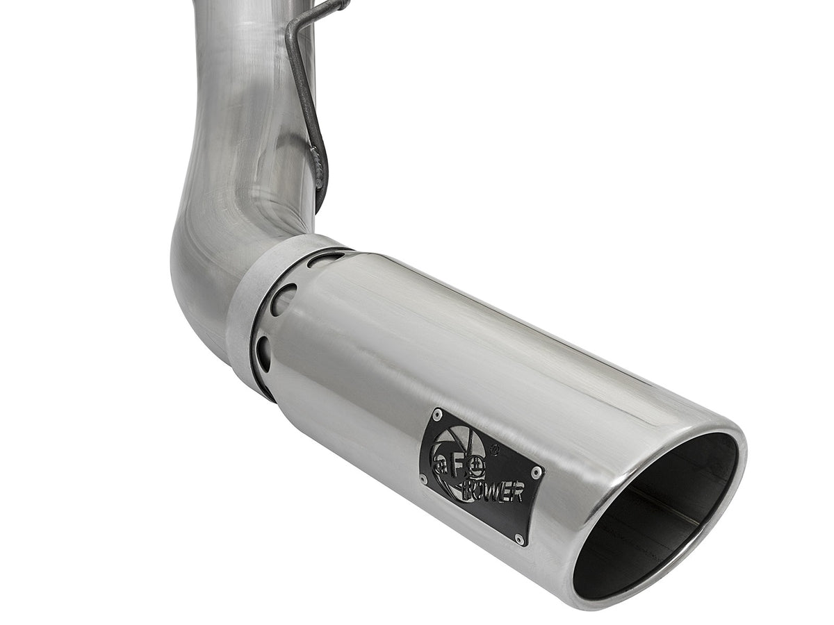 Large Bore-HD 5 Inch 409 Stainless Steel Dpf-Back Exhaust System w/ Tip Ford Diesel Trucks 17-26 V8-6.7L (td) aFe Power-4
