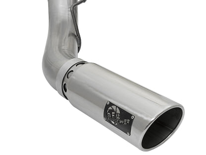 Large Bore-HD 5 Inch 409 Stainless Steel Dpf-Back Exhaust System w/ Tip Ford Diesel Trucks 17-26 V8-6.7L (td) aFe Power-4