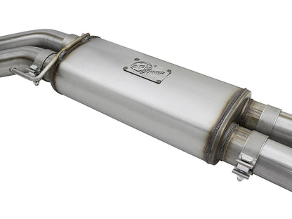 Rebel Series 3 Inch 409 Stainless Steel Cat-Back Exhaust System w/ Tip Ford F-150 Raptor 17-20 V6-3.5L (tt) aFe Power-11