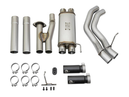 Rebel Series 3 Inch 409 Stainless Steel Cat-Back Exhaust System w/ Tip Ford F-150 Raptor 17-20 V6-3.5L (tt) aFe Power-13