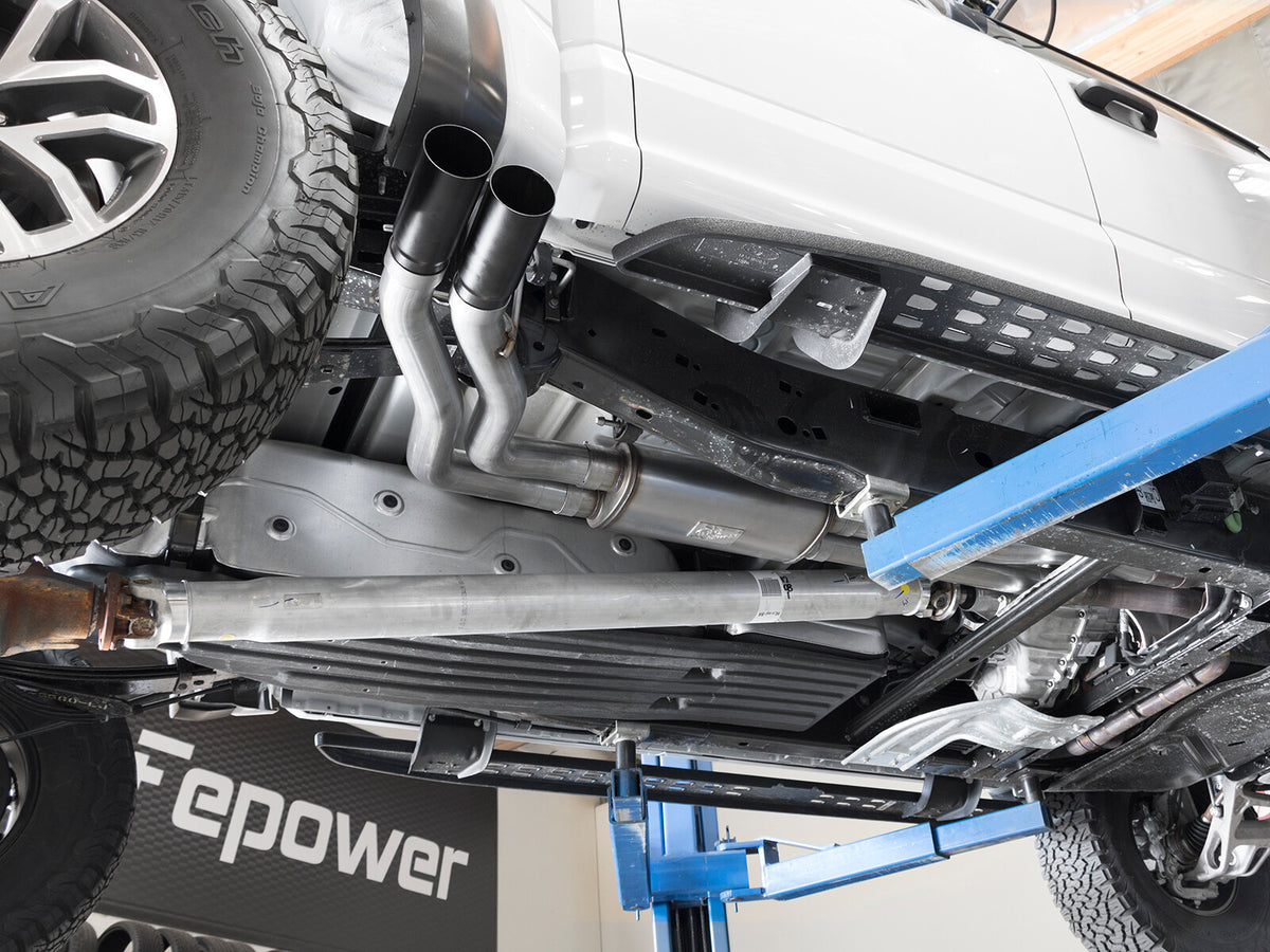 Rebel Series 3 Inch 409 Stainless Steel Cat-Back Exhaust System w/ Tip Ford F-150 Raptor 17-20 V6-3.5L (tt) aFe Power-15