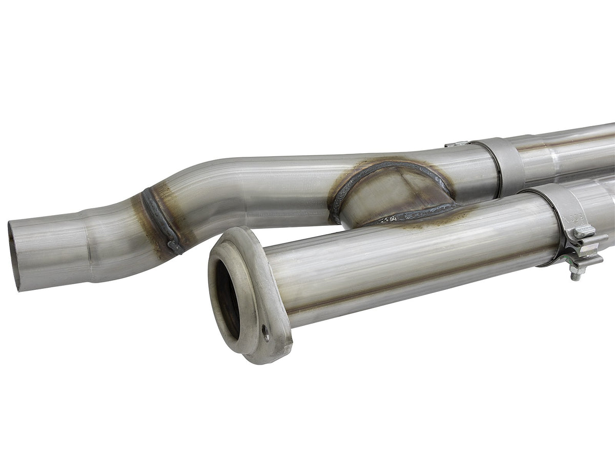 Rebel Series 3 Inch 409 Stainless Steel Cat-Back Exhaust System w/ Tip Ford F-150 Raptor 17-20 V6-3.5L (tt) aFe Power-4