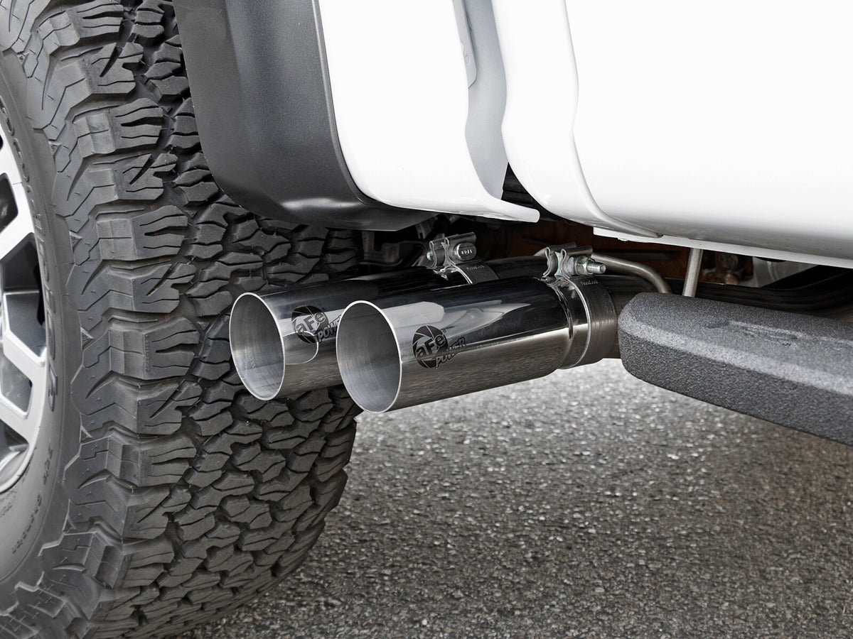 Rebel Series 3 Inch 409 Stainless Steel Cat-Back Exhaust System w/ Tip Ford F-150 Raptor 17-20 V6-3.5L (tt) aFe Power-6