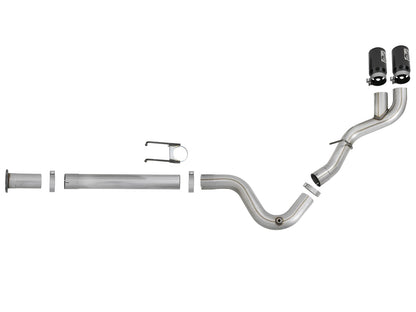 Rebel Xd Series 4 Inch 409 Stainless Steel Dpf-Back Exhaust w/Dual Tips Ford Diesel Trucks 17-26 V8-6.7L (td) aFe Power-9