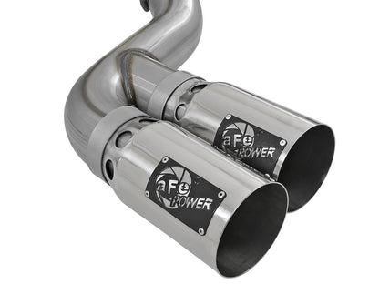 Rebel Xd Series 4 Inch 409 Stainless Steel Dpf-Back Exhaust w/Dual Tips Ford Diesel Trucks 17-26 V8-6.7L (td) aFe Power-1