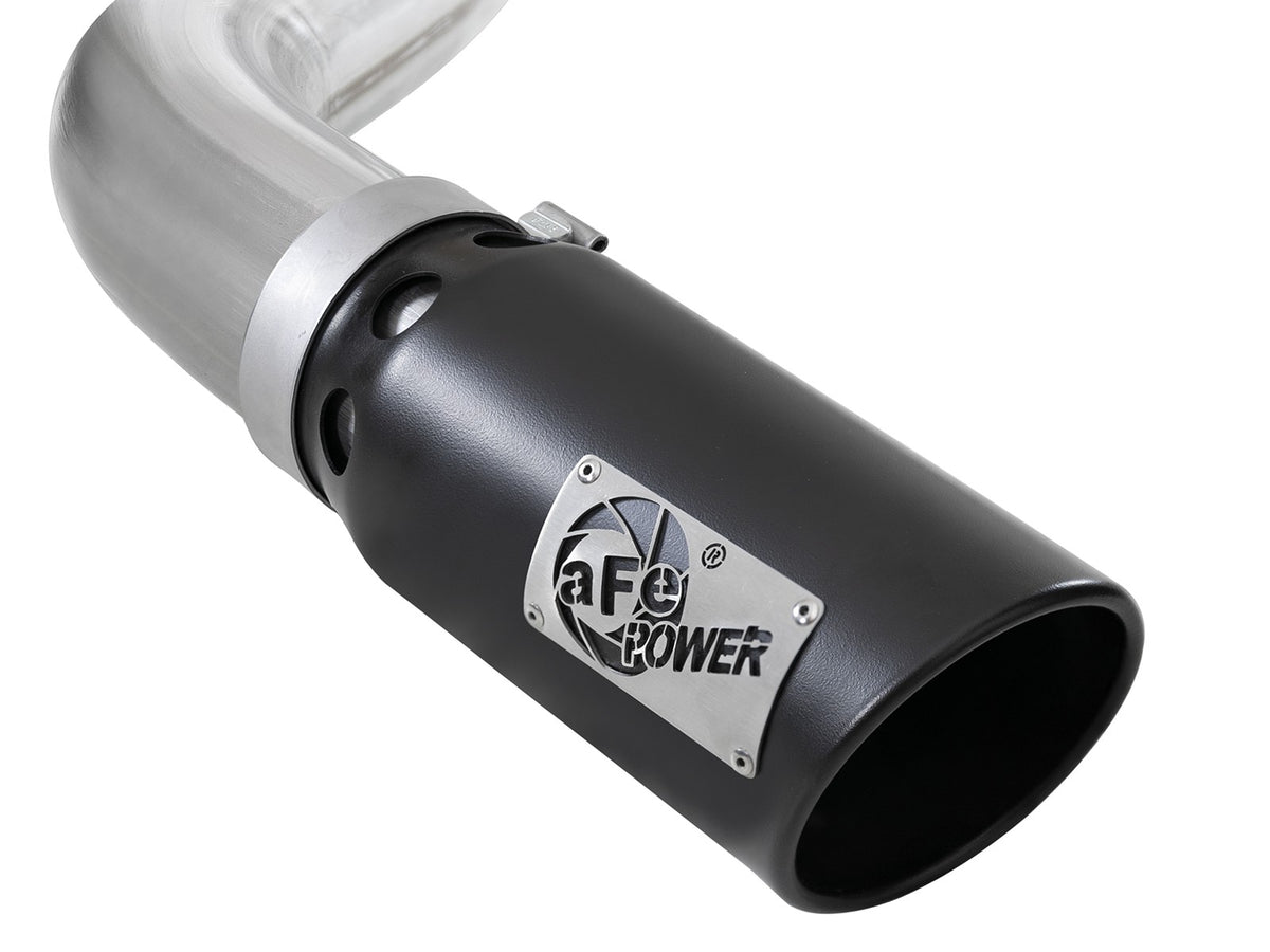 Large Bore-HD 4 Inch 409 Stainless Steel Dpf-Back Exhaust System w/ Tip Ford F-150 18-20 V6-3.0L (td) aFe Power-9