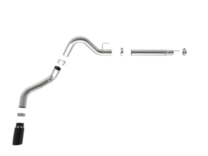 Large Bore-HD 4 Inch 409 Stainless Steel Dpf-Back Exhaust System w/ Tip Ford F-150 18-20 V6-3.0L (td) aFe Power-12