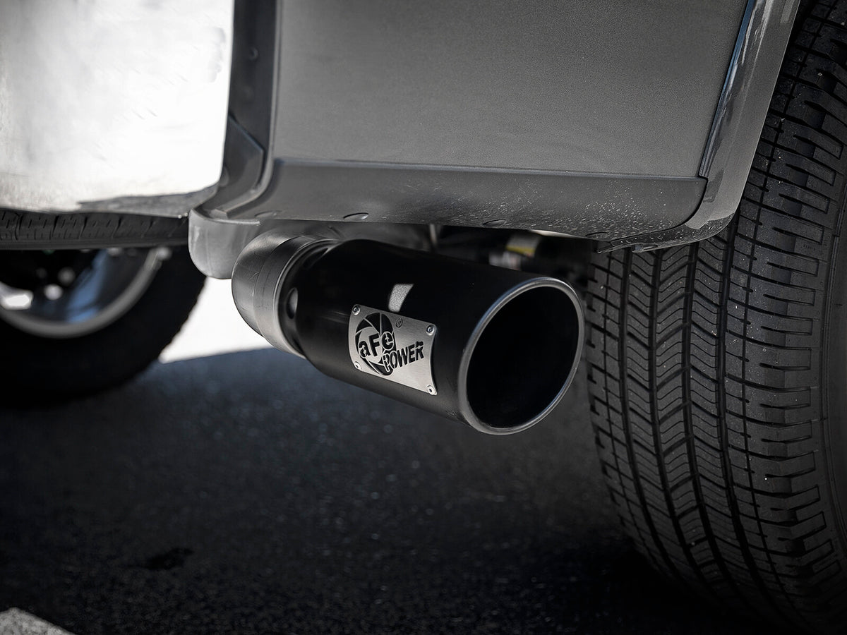 Large Bore-HD 4 Inch 409 Stainless Steel Dpf-Back Exhaust System w/ Tip Ford F-150 18-20 V6-3.0L (td) aFe Power-13