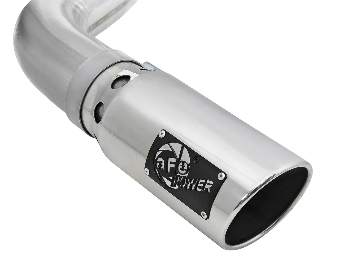 Large Bore-HD 4 Inch 409 Stainless Steel Dpf-Back Exhaust System w/ Tip Ford F-150 18-20 V6-3.0L (td) aFe Power-1