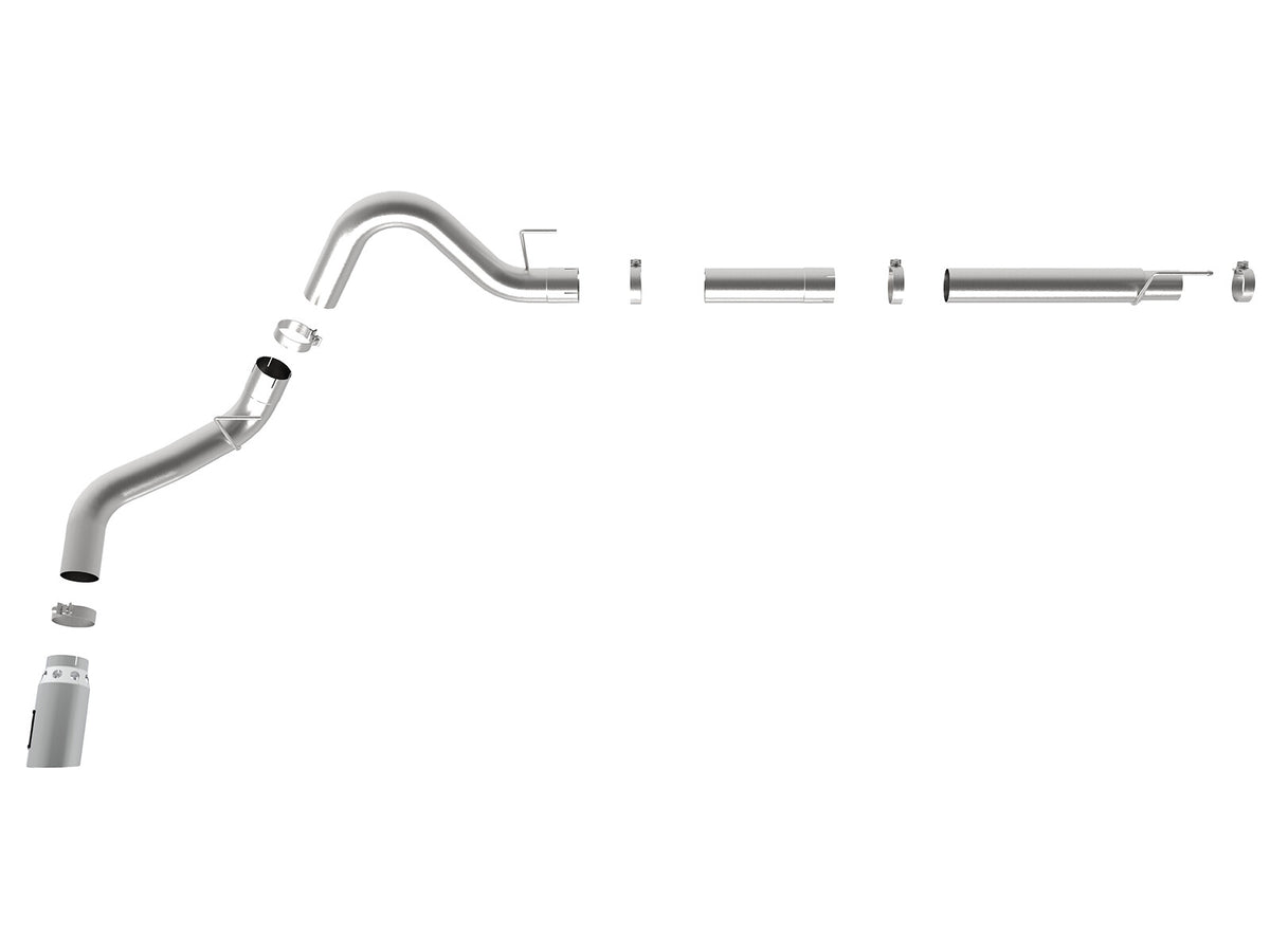 Large Bore-HD 4 Inch 409 Stainless Steel Dpf-Back Exhaust System w/ Tip Ford F-150 18-20 V6-3.0L (td) aFe Power-4