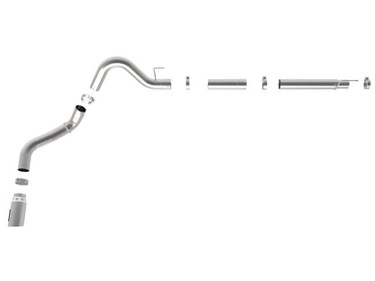 Large Bore-HD 4 Inch 409 Stainless Steel Dpf-Back Exhaust System w/ Tip Ford F-150 18-20 V6-3.0L (td) aFe Power-4