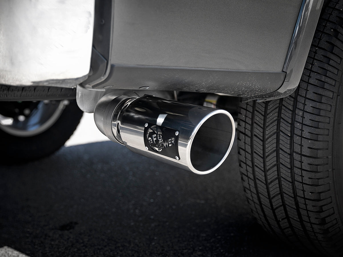 Large Bore-HD 4 Inch 409 Stainless Steel Dpf-Back Exhaust System w/ Tip Ford F-150 18-20 V6-3.0L (td) aFe Power-6