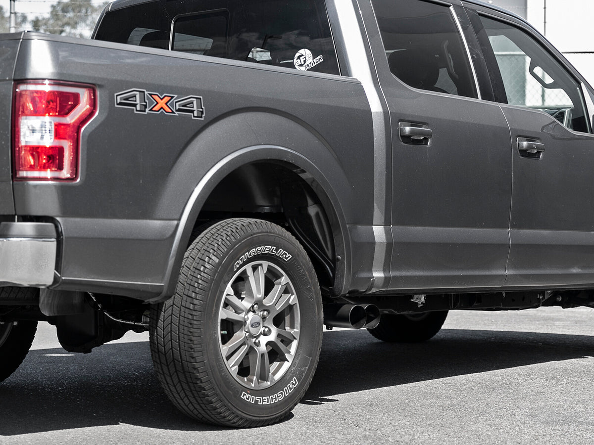 Rebel 409 Stainless Steel Dpf-Back Exhaust System w/ Dual Tips Ford F-150 18-21 V6-3.0L (td) aFe Power-7