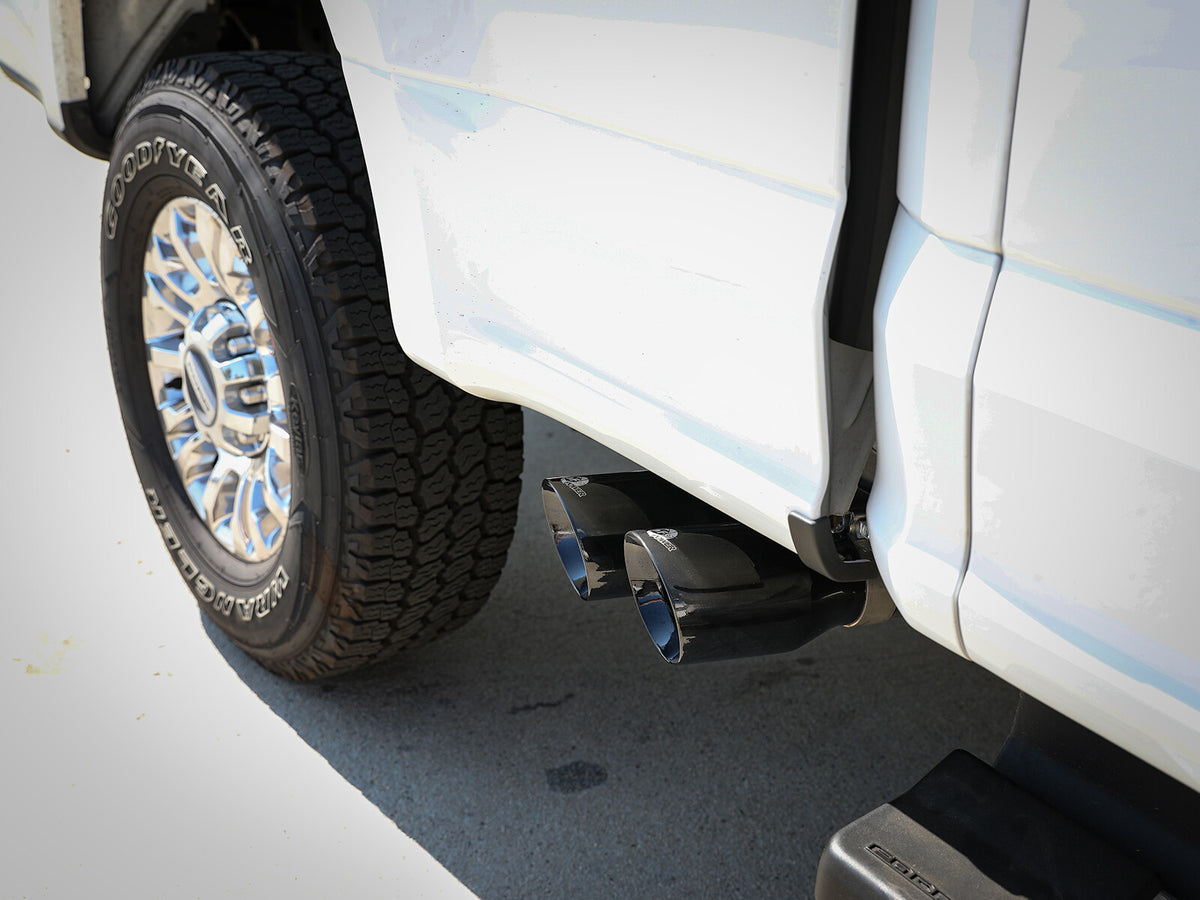 Rebel Series 3 Inch 409 Stainless Steel Cat-Back Exhaust System w/ Tip Ford F-250/F-350 17-26 V8-6.2/6.8/7.3L aFe Power-12