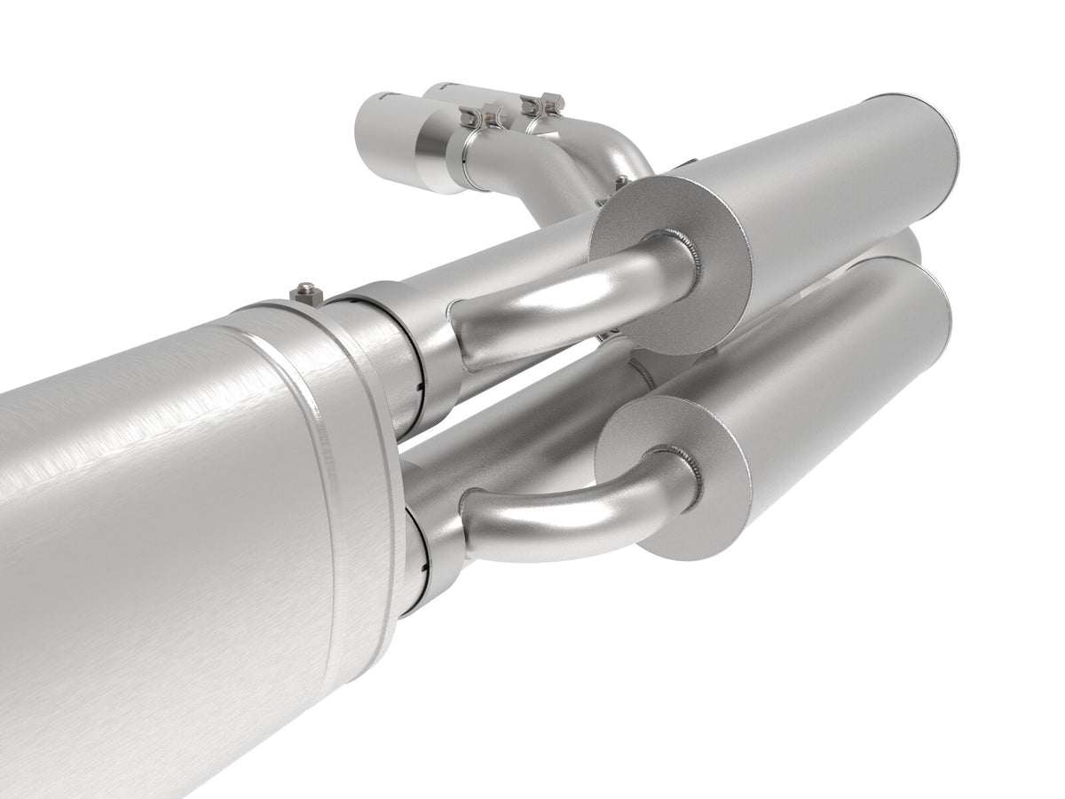 Rebel Series 3 Inch 409 Stainless Steel Cat-Back Exhaust System w/ Tip Ford F-250/F-350 17-26 V8-6.2/6.8/7.3L aFe Power-2