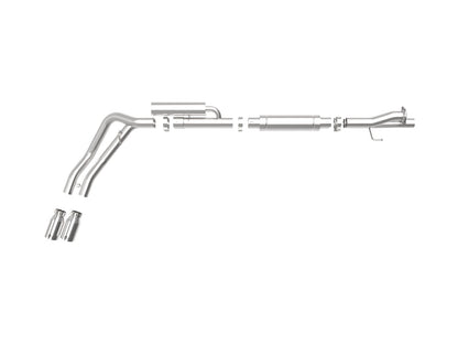 Rebel Series 3 Inch 409 Stainless Steel Cat-Back Exhaust System w/ Tip Ford F-250/F-350 17-26 V8-6.2/6.8/7.3L aFe Power-3